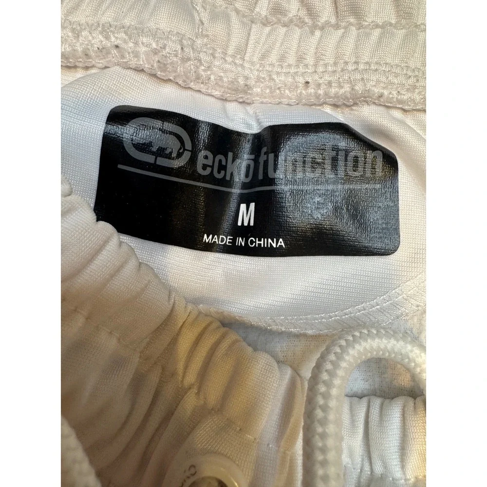 Ecko‎ Function Mens White Graphic Joggers Camo Logo Sweatpants Medium